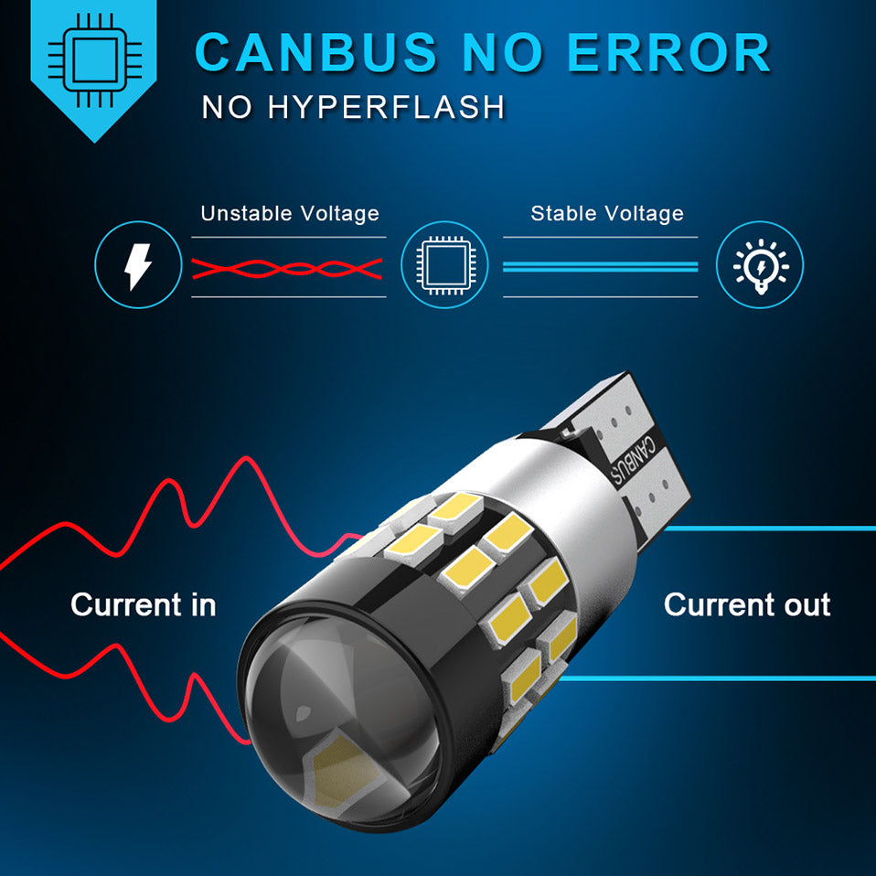 CENMOLL Wholesale T10 W5W Led Canbus Bulbs 194 168 30SMD White 12V led Car Interior Reading Parking Lights for BMW Audi Mercedes