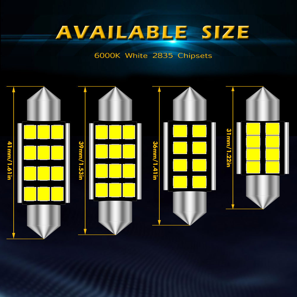 CENMOLL Wholesale C5W LED Bulb CANBUS 12V Festoon 31mm 36mm 41mm C10W Car Interior Light License Plate Reading Lamp