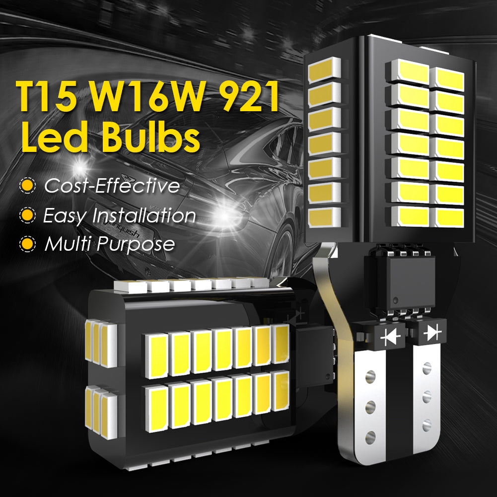 CENMOLL Wholesale W16W T15 LED Canbus Bulb Car Reverse Lights For BMW E90 E60 Audi A4 B6 B8 LED Car Light 921 912 Backup Exterior Light 12V