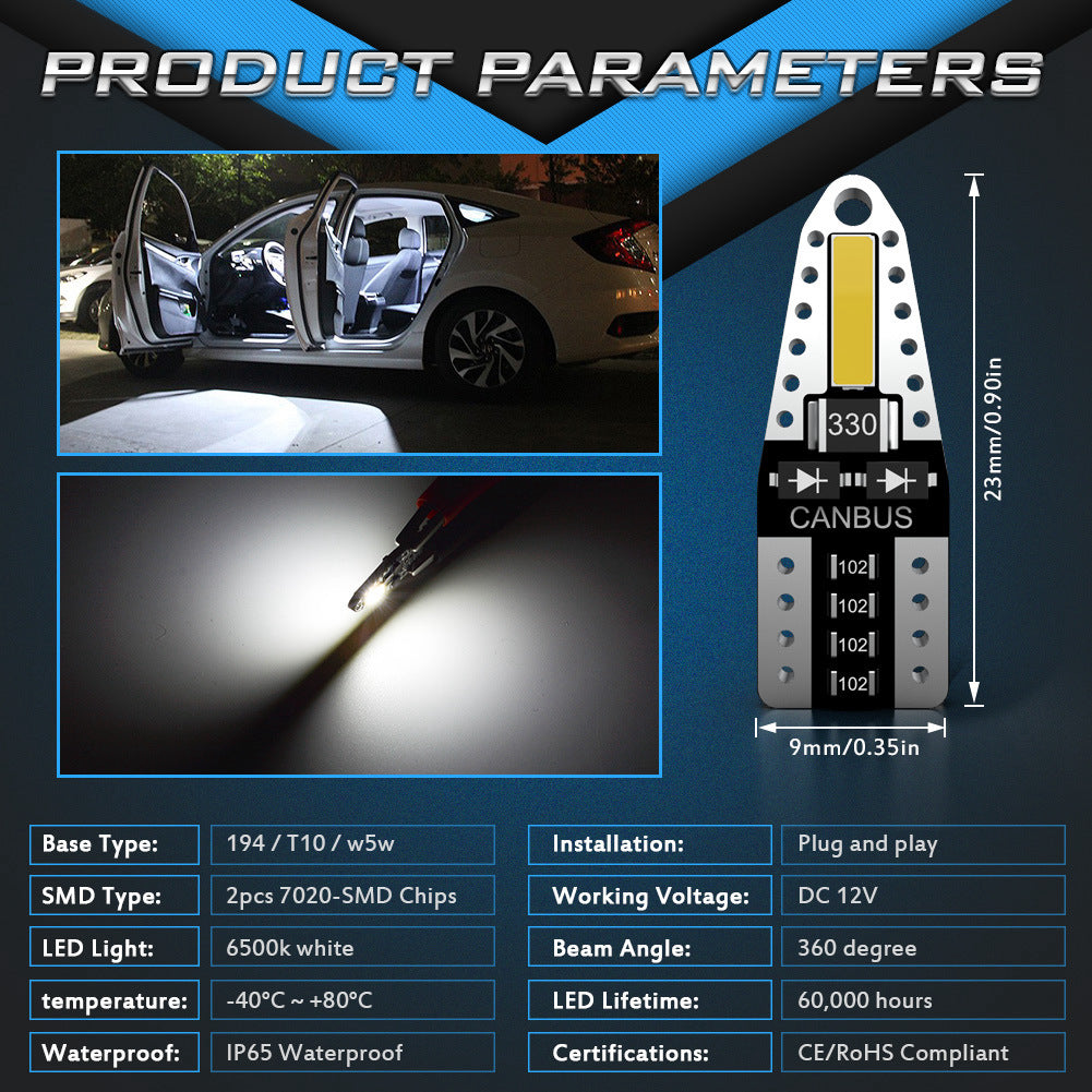 CENMOLL Wholesale W5W Car Interior Light Dome Trunk Parking Lights T10 LED Canbus Bulb for Volvo