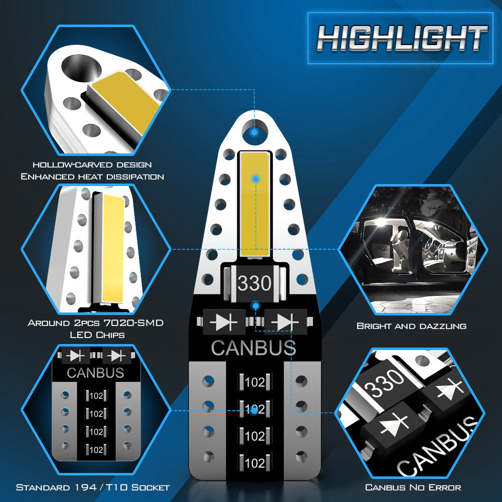 CENMOLL Wholesale W5W Car Interior Light Dome Trunk Parking Lights T10 LED Canbus Bulb for Volvo