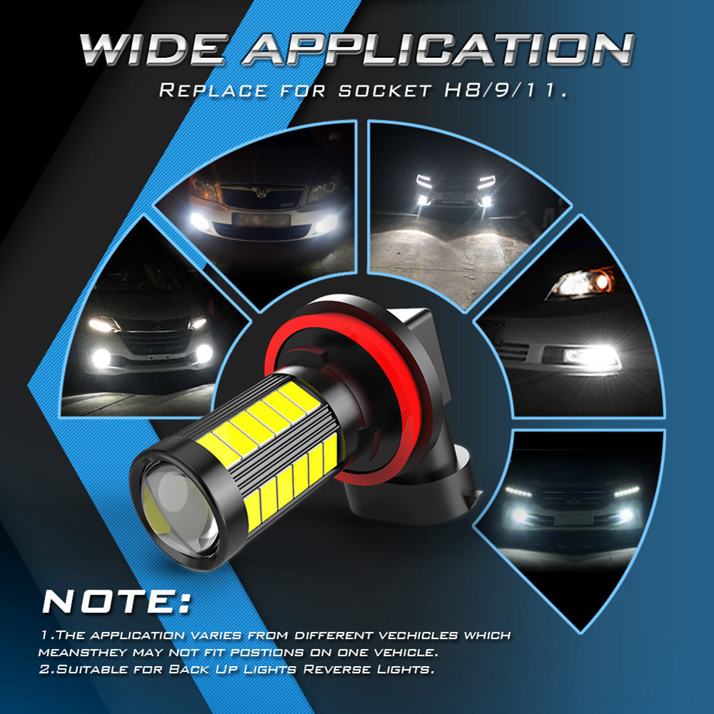 CENMOLL H11 H8 Fog Lamp LED Super Bright LED H10 HB3 9005 HB4 9006 Bulb Driving Running H16 Car Light 6000K