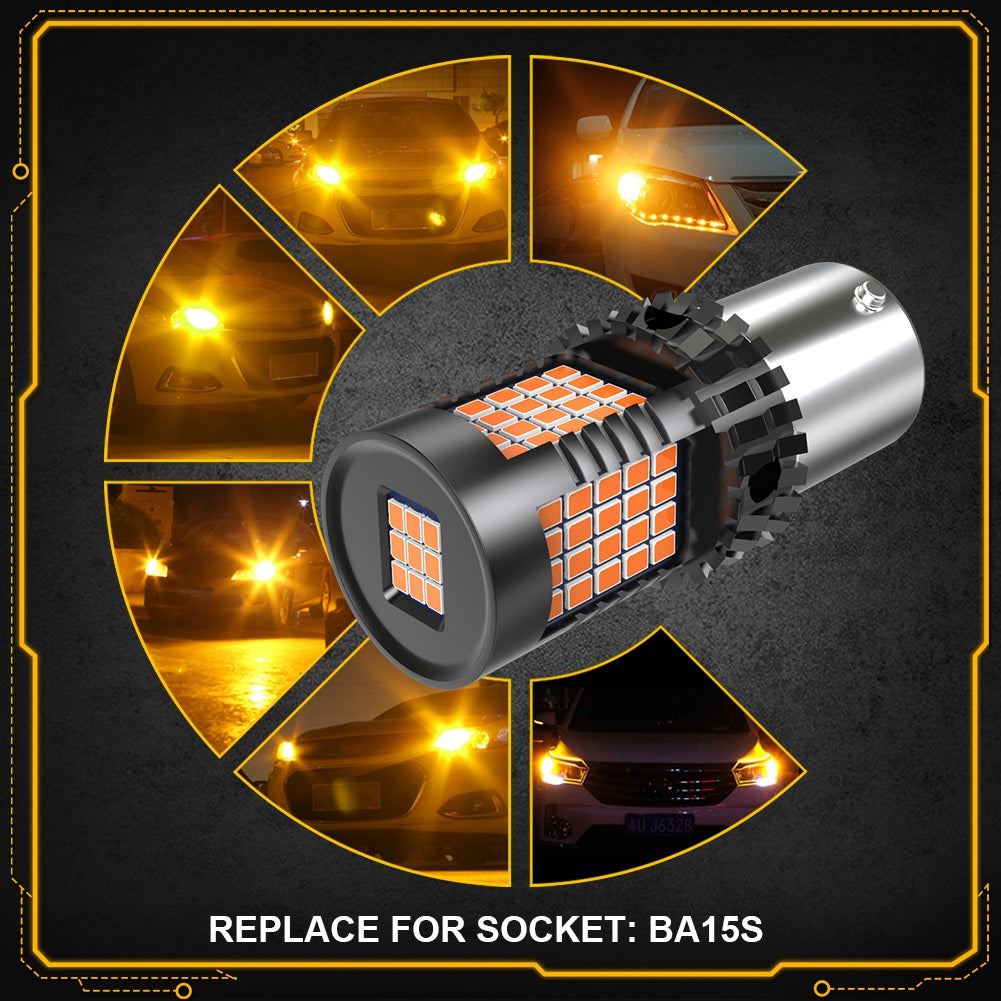 CENMOLL T20 W21W WY21W 7440 7440NA LED Turn Signal Light Bulbs Canbus Error Free No Hyper Flash Amber Yellow P21W ba15s