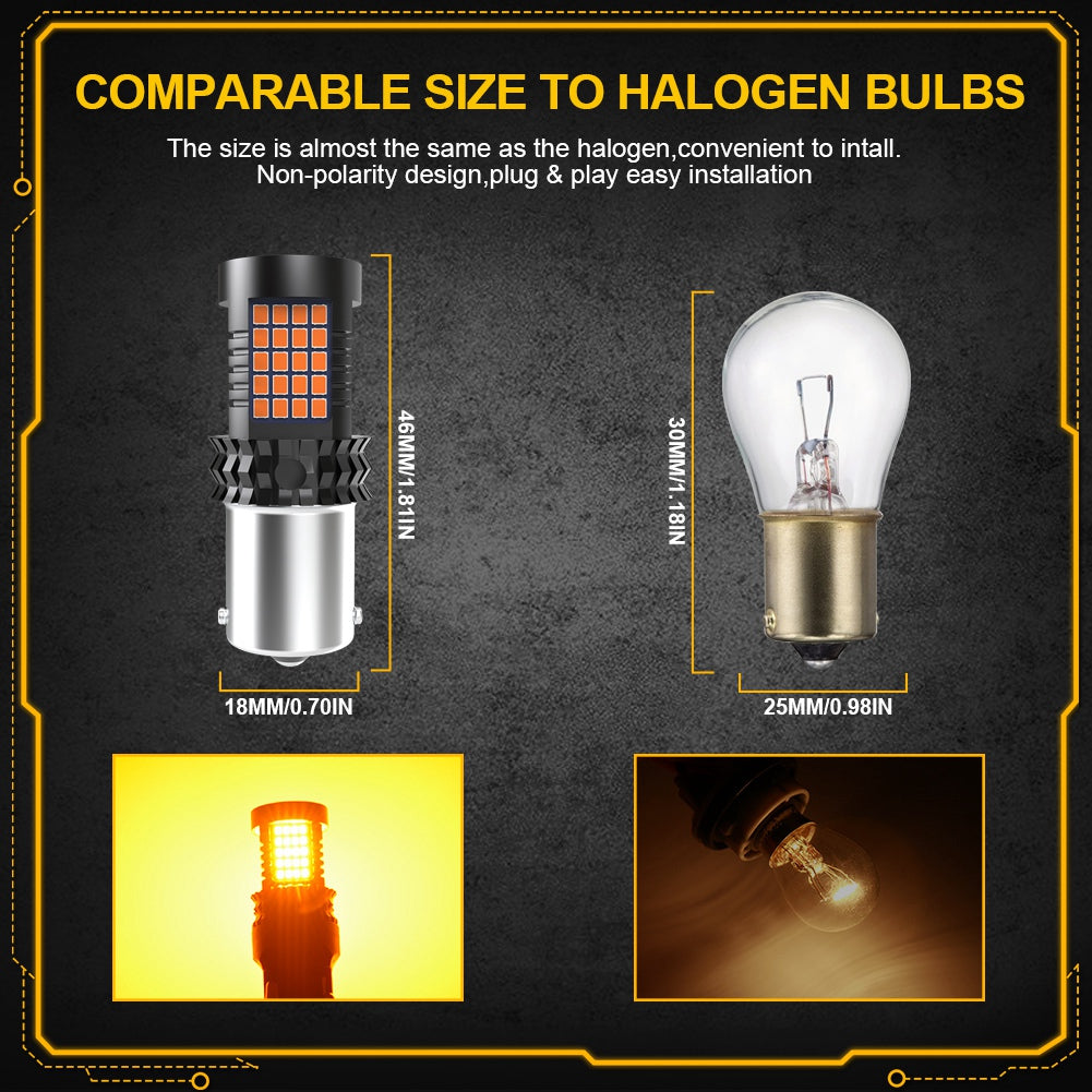 CENMOLL T20 W21W WY21W 7440 7440NA LED Turn Signal Light Bulbs Canbus Error Free No Hyper Flash Amber Yellow P21W ba15s