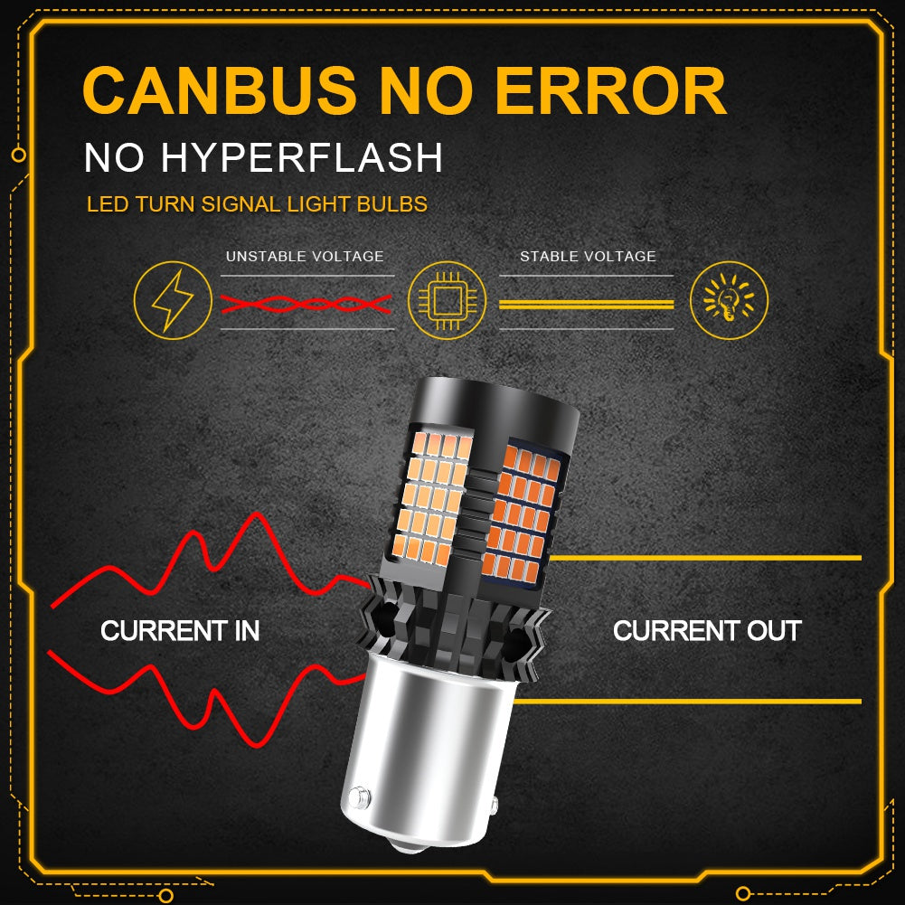 CENMOLL T20 W21W WY21W 7440 7440NA LED Turn Signal Light Bulbs Canbus Error Free No Hyper Flash Amber Yellow P21W ba15s