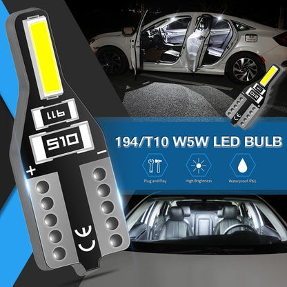 CENMOLL Wholesale T10 W5W 194 168 Led Bulb Auto Car Interior Reading Lamp Doom light 6000K White Car led bulbs DC 12V