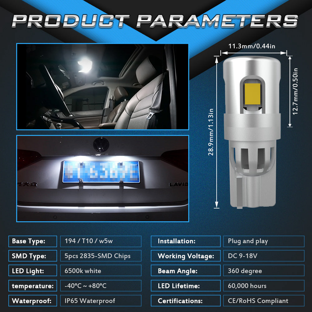 Auto Parts T10 Canbus 9SMD 3030 Parking Interior Bulb W5w LED Auto Light -  China LED Auto Light, T10 W5w
