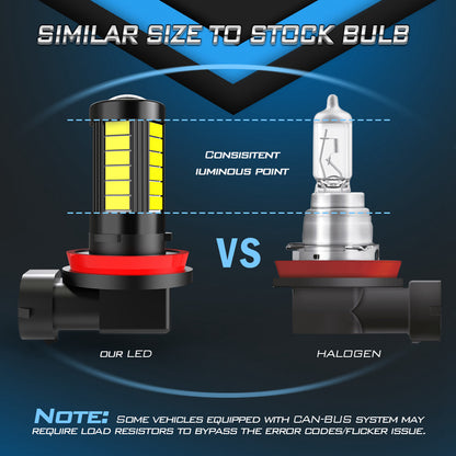 CENMOLL H11 H8 Fog Lamp LED Super Bright LED H10 HB3 9005 HB4 9006 Bulb Driving Running H16 Car Light 6000K