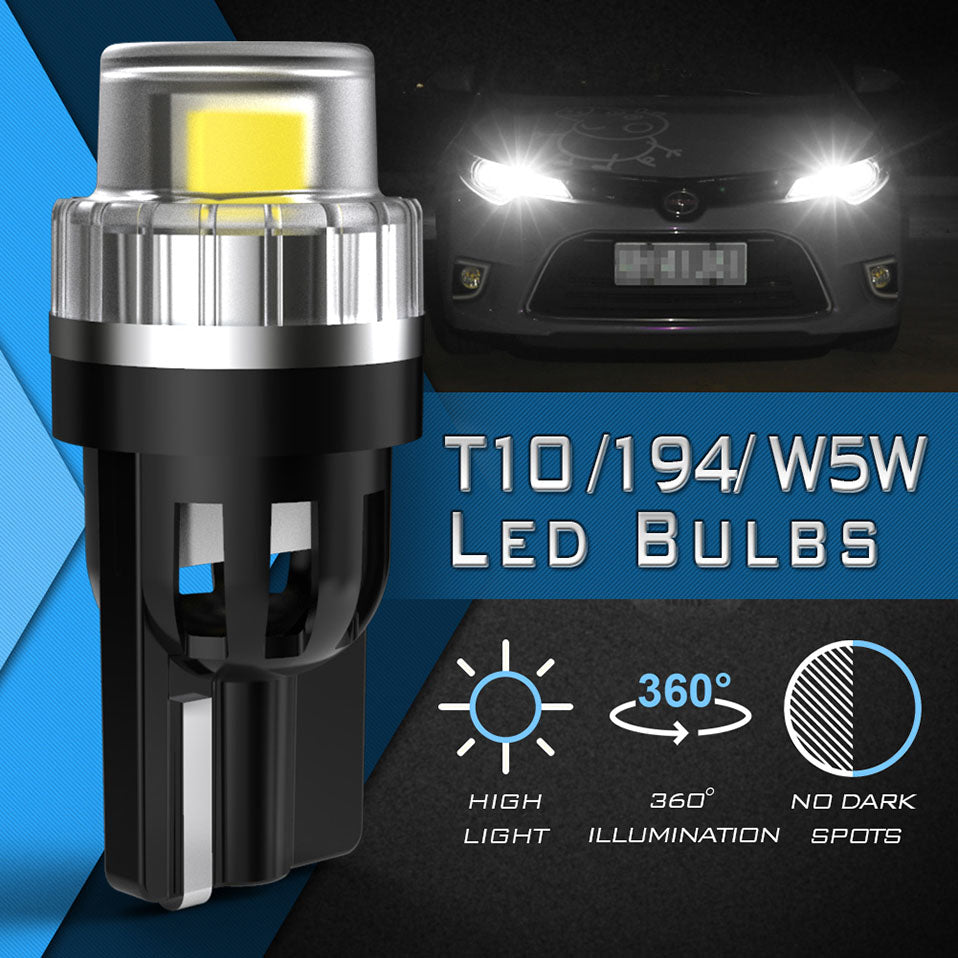 10x W5W LED T10 LED Bulbs Canbus 3080 SMD For Car Parking Position Lights  Interior Map Dome Lights 12V White Red Auto Lamp 6500K