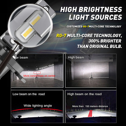 CENMOLL H1 H7 H9 H8 LED Bulb HB3 9005 9006 9012 HB4 Car Canbus Headlight for BMW VW Audi Toyota Hyundai Ford