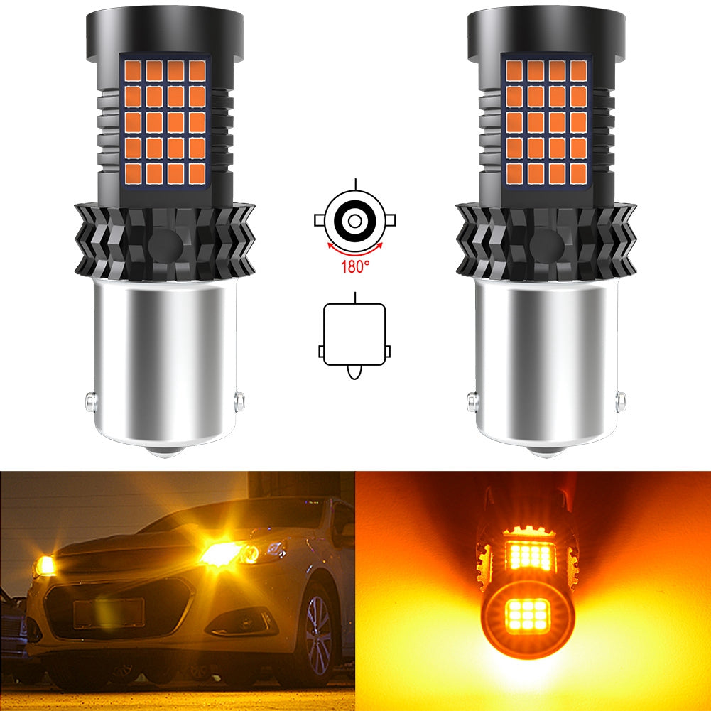 CENMOLL T20 W21W WY21W 7440 7440NA LED Turn Signal Light Bulbs Canbus Error Free No Hyper Flash Amber Yellow P21W ba15s